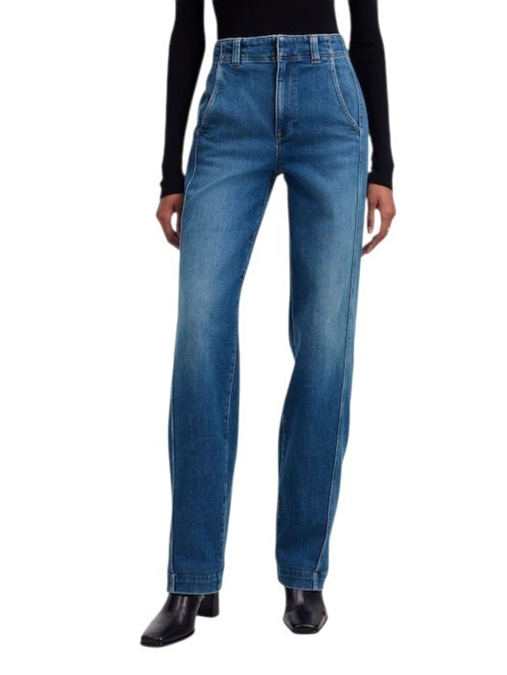 Madewell Tapered Denim Trousers Calvert Wash Size 26 NWT